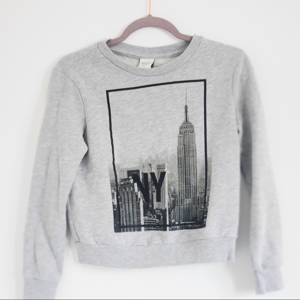 Abercrombie & Fitch, New York cropped sweatshirt